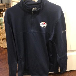 mens large nike golf quarter zip up. navy blue.